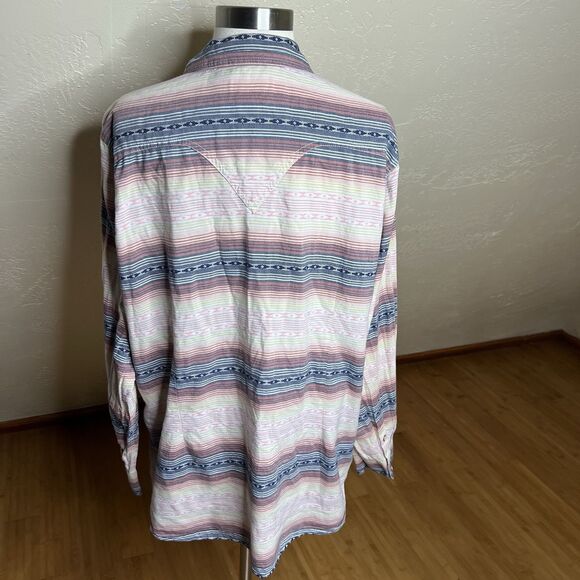Ariat Top Womens XXL Orange Glaze Real Radiant Pearl Snap Long Sleeve Western - Picture 7 of 8